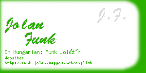 jolan funk business card